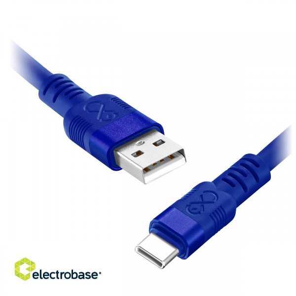 Tahvelarvutid ja tarvikud // USB kaablid // Kabel USB-A - USB-C eXc WHIPPY Pro, 2M, 60W, szybkie ładowanie, kolor mix pastelowy