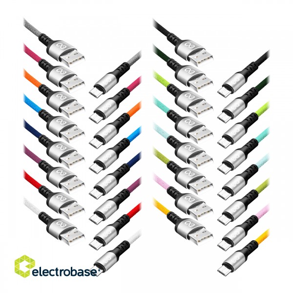 Planšetdatori un aksesuāri // USB Kabeļi // EXC Mobile kabel USB - micro USB BRAID, 1.2M, 2.4A, szybkie ładowanie, kolor mix