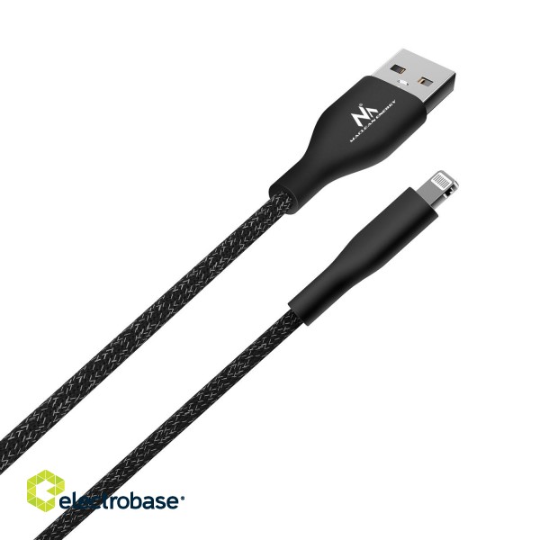 Tahvelarvutid ja tarvikud // USB kaablid // Kabel USB lightning MFi Apple (Made for iPhone / iPod / iPad) Maclean, 2.4A, 1m, czarny, MCE845B image 6