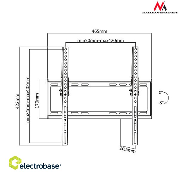 TV and Home Cinema // Mounts And Stands // MC-774 51444 Uchwyt do TV 32-55 cali max vesa 400x400 35kg image 6