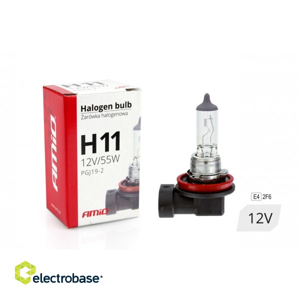 LED valgustus // Light bulbs for CARS // 01159 Żarówka halogenowa H11 12V 55W filtr UV (E4) image 1
