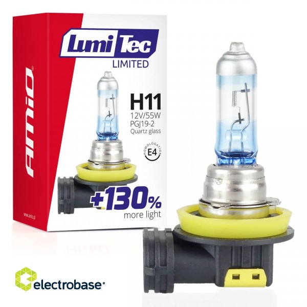 LED-valaistus // Light bulbs for CARS // Żarówka halogenowa h11 12v 55w lumitec limited +130% amio-02134