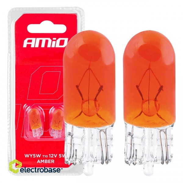 LED-valaistus // Light bulbs for CARS // Żarówki halogenowe t10 w5w w2.1x9.5d 12v 2szt. blister amio-03347