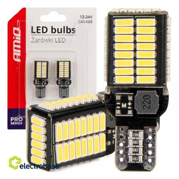 Auto un Moto preces, Auto Audio, Navigācija, CB Radio // Auto spuldzes // Żarówki led canbus pro series t15e w16w 54x4014 smd white 12v 24v amio-03724