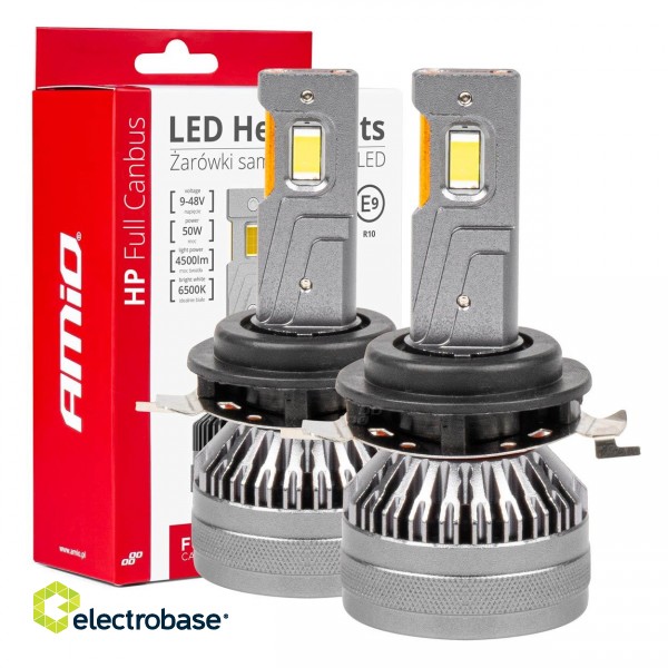 LED valgustus // Light bulbs for CARS // Żarówki samochodowe led seria hp full canbus h7-1 6500k amio-03675