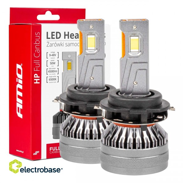 LED valgustus // Light bulbs for CARS // Żarówki samochodowe led seria hp full canbus h7-6 6500k amio-03676