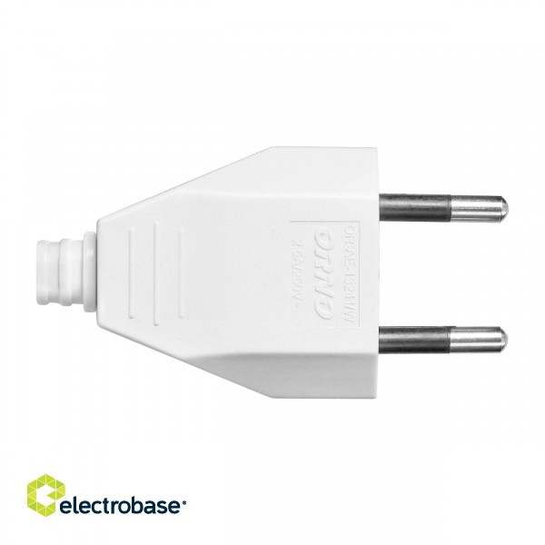 Elektromateriāli // Izpārdošana // Wtyczka płaska bez uziemienia, 2,5A, 250V, biały poliwęglan, 1 sztuka image 4