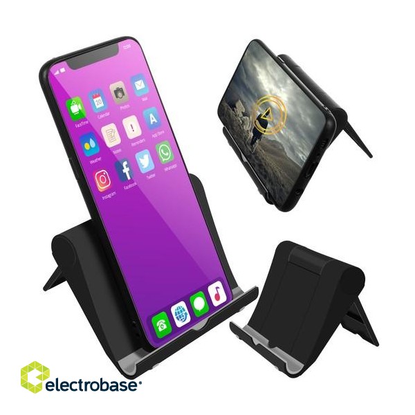 Mobile Phones and Accessories // Chargers and Holders 77 // Uchwyt - podstawka na telefon czarna image 1