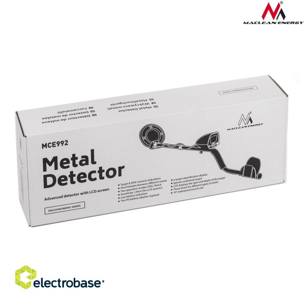 Sportam un aktīvai atpūtai // Metal detector | Metal locator // Wykrywacz metali Maclean, z dyskryminatorem, pinpoint, Yellow, MCE992 image 6