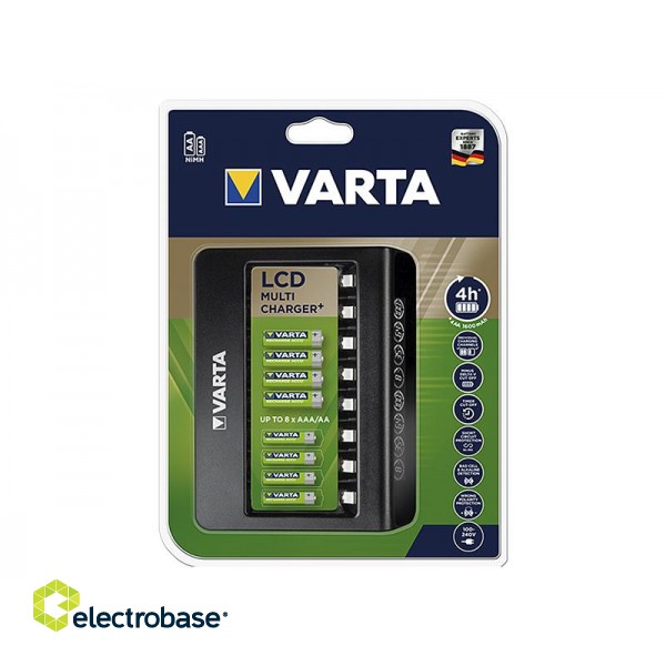 Primary batteries, rechargable batteries and power supply // Battery chargers AA, AAA, Li-Ion, C, D // 75-475# Ładowarka lcd multi charger+  varta