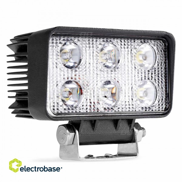 LED-valaistus // Light bulbs for CARS // Lampa robocza halogen led szperacz awl02 6 led amio-01613 image 1
