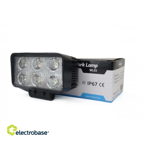 LED-valaistus // Light bulbs for CARS // Lampa robocza halogen led szperacz awl02 6 led amio-01613 image 3