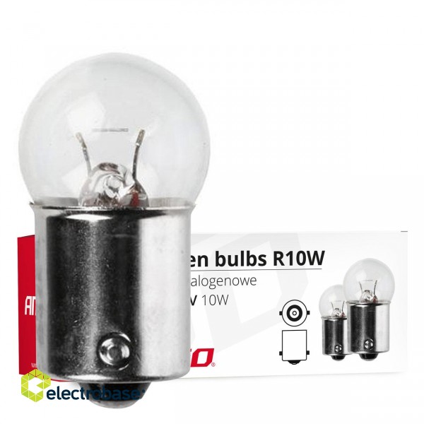 LED Lighting // Light bulbs for CARS // Żarówki halogenowe r10w ba15s 24v 10 szt. amio-01004