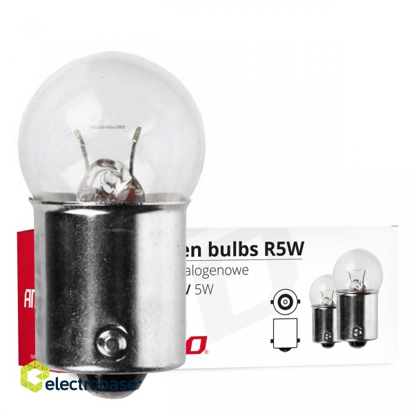 LED-valaistus // Light bulbs for CARS // Żarówki halogenowe r5w ba15s 12v 5w 10 szt. amio-01485