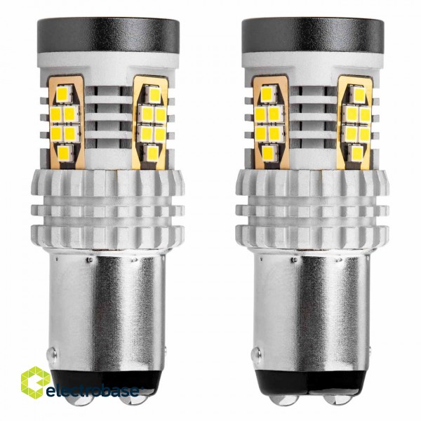 LED valgustus // Light bulbs for CARS // Żarówki led canbus 3020 24smd 1157 bay15d p21/5w white 12v 24v amio-02798