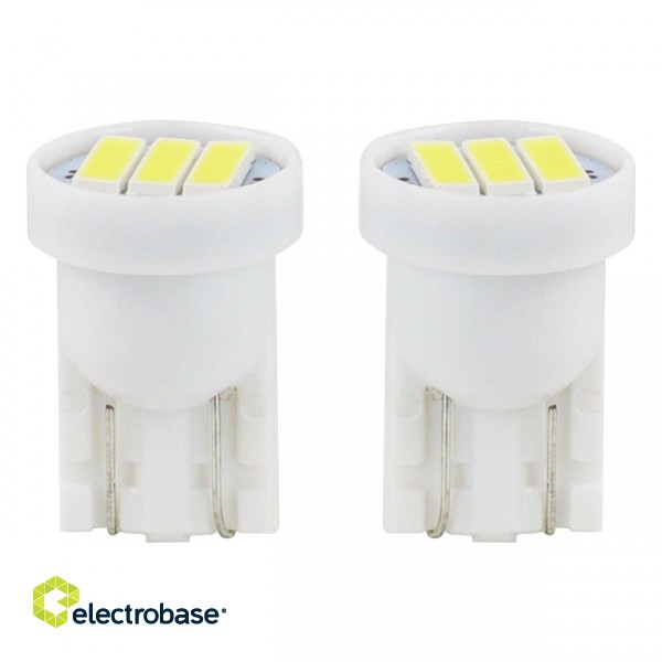 LED-valaistus // Light bulbs for CARS // Żarówki led standard t10 w5w 3xsmd 7020 12v amio-01096