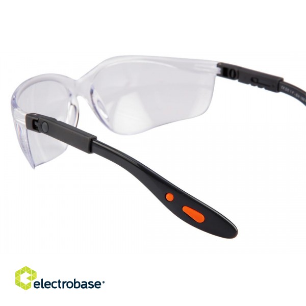 Asmeninės apsaugos priemonės | Apsauginiai akiniai, Šalmai, Kvėpavimo apsaugos priemonės // Okulary ochronne poliwęglanowe, białe soczewki paveikslėlis 5