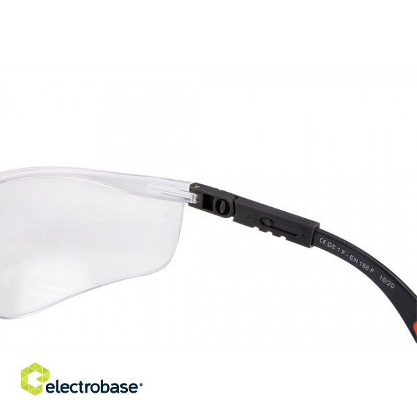 Asmeninės apsaugos priemonės | Apsauginiai akiniai, Šalmai, Kvėpavimo apsaugos priemonės // Okulary ochronne poliwęglanowe, białe soczewki paveikslėlis 7