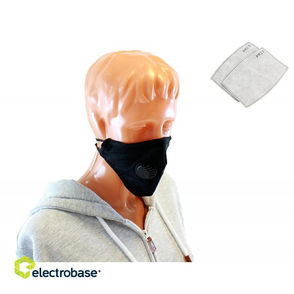 Средства индивидуальной защиты | Защитные очки, Шлемы, Респираторы // AG303E Maska tekstylna pm 2.5 z zaworem фото 1