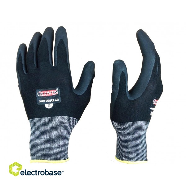 Personiskās aizsardzības līdzekļi | Aizsargbrilles, Ķiveres, Respiratori // Rękawice nitr. (grips regular), 12 par, "7", ce, gloves pro