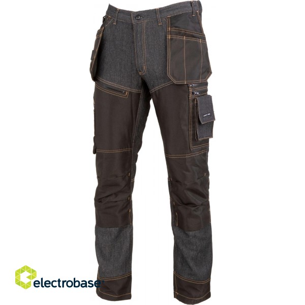 Työ-, suojelu-, korkeanäkyvyysvaatteet // Spodnie jeansowe czarne ze wzmocnieniami, "3xl",ce,lahti