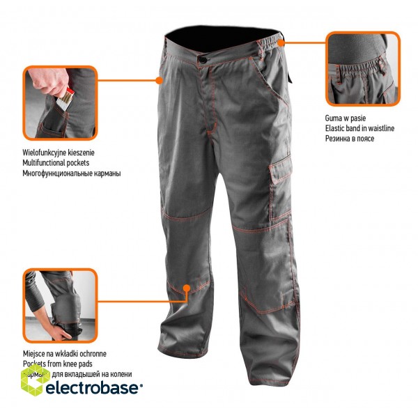 Töö-, kaitse-, kõrgnähtavusega riided // Spodnie robocze BASIC, rozmiar XL/56 image 6