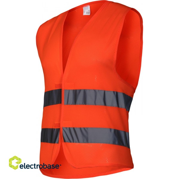 Shoes, clothes for Work | Personal protective equipment // Work, protective, High-visibility clothes // Kamizelka siatkowa z pasami odbl. pomar., "xl", lahti
