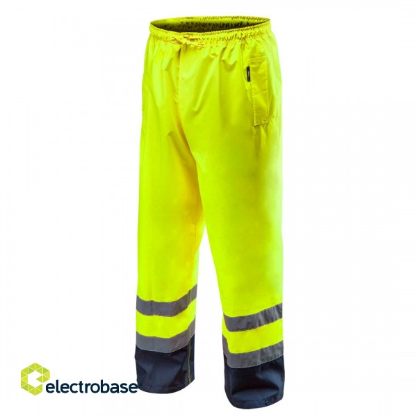 Shoes, clothes for Work | Personal protective equipment // Work, protective, High-visibility clothes // Spodnie robocze ostrzegawcze wodoodporne, żółte, rozmiar M image 1