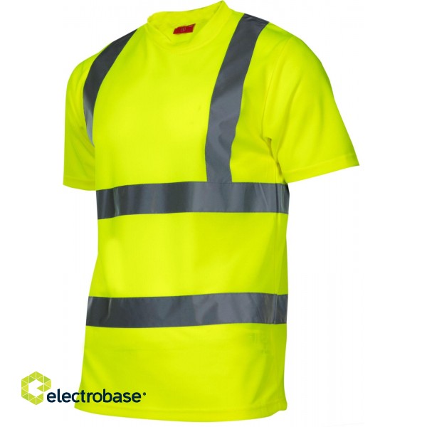 Töö-, kaitse-, kõrgnähtavusega riided // Koszulka t-shirt ostrzegawcza, żółta, "m", ce, lahti
