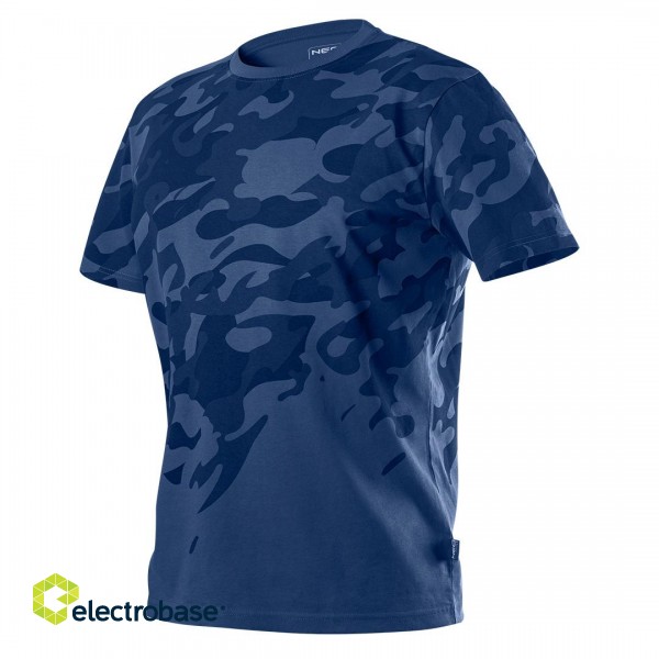 Darba, aizsardzības, augstas redzamības apģērbi // T-shirt roboczy Camo Navy, rozmiar L image 1