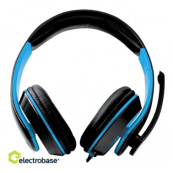 Ausinės // Headphones On-Ear // EGH300B Słuchawki z mikrofonem dla  graczy Condor niebieskie paveikslėlis 1