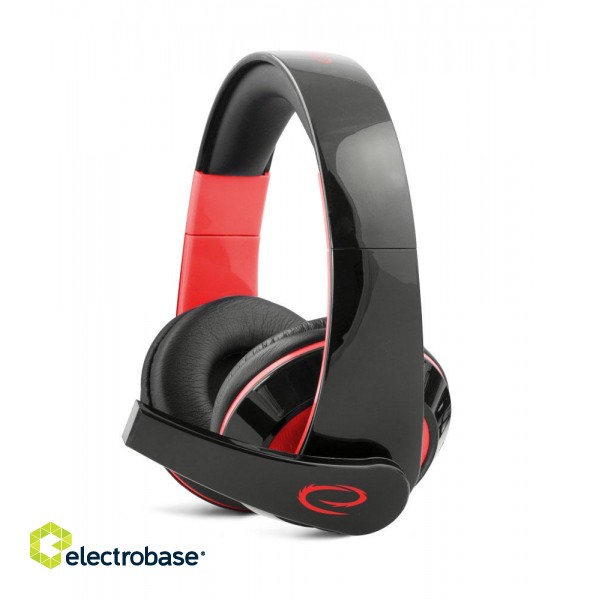 Kuulokkeet // Headphones On-Ear // EGH300R Esperanza słuchawki z mikrofonem gaming condor czerwone