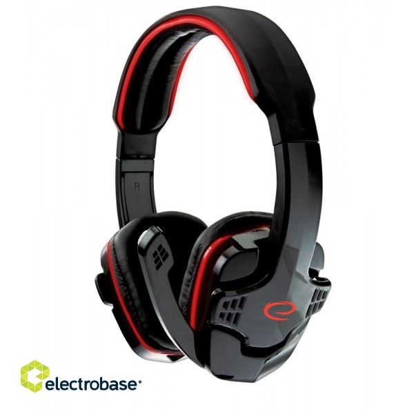 Наушники // Headphones On-Ear // EGH310R Esperanza słuchawki z mikrofonem gaming raven czerwone