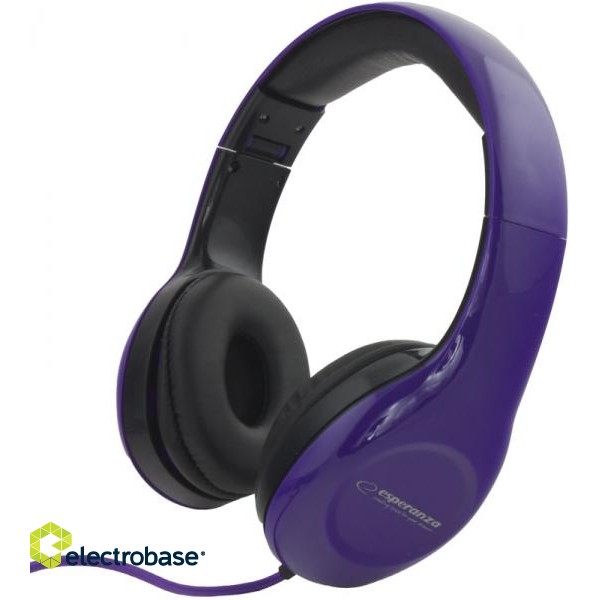 Austiņas // Headphones On-Ear // EH138V Słuchawki Audio Soul fioletowe Esperanza image 1