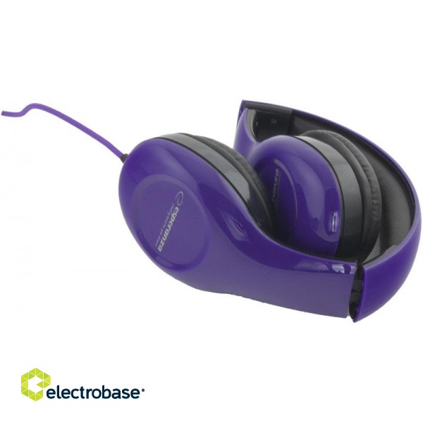 Austiņas // Headphones On-Ear // EH138V Słuchawki Audio Soul fioletowe Esperanza image 2