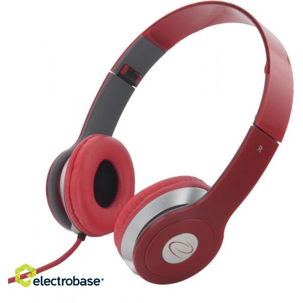 Austiņas // Headphones On-Ear // EH145R Słuchawki Audio Techno czerwone Esperanza image 1