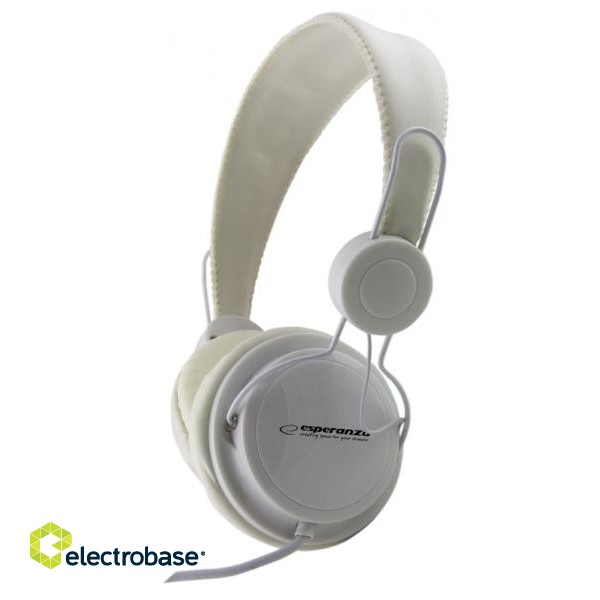 Kuulokkeet // Headphones On-Ear // EH148W Esperanza słuchawki audio sensation białe