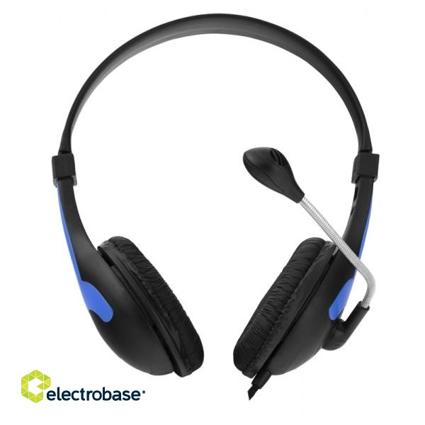Kõrvaklapid // Headphones On-Ear // EH158B Słuchawki z mikrofonem Rooster  niebieskie Esperanza image 2