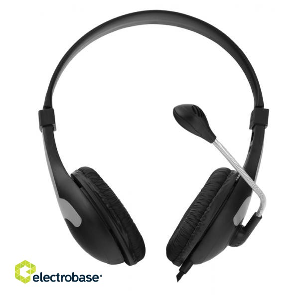 Наушники // Headphones On-Ear // EH158K Słuchawki z mikrofonem Rooster  czarne Esperanza фото 2