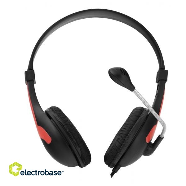 Austiņas // Headphones On-Ear // EH158R Słuchawki z mikrofonem Rooster  czerwone Esperanza image 2