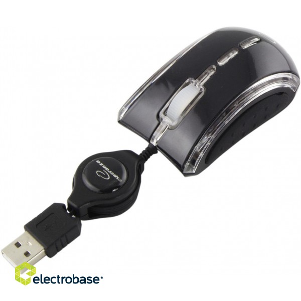 Klaviatuurid ja hiired // Arvuti hiired // EM109K Mysz Elaneo mini optyczna USB czarna image 1