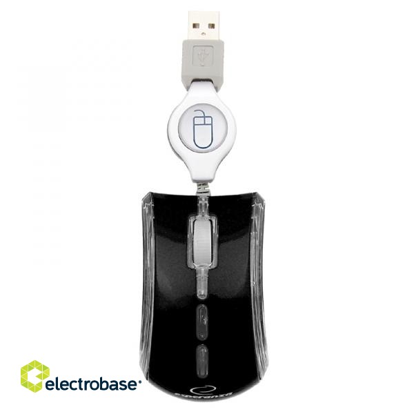 Klaviatuurid ja hiired // Arvuti hiired // EM109K Mysz Elaneo mini optyczna USB czarna image 2