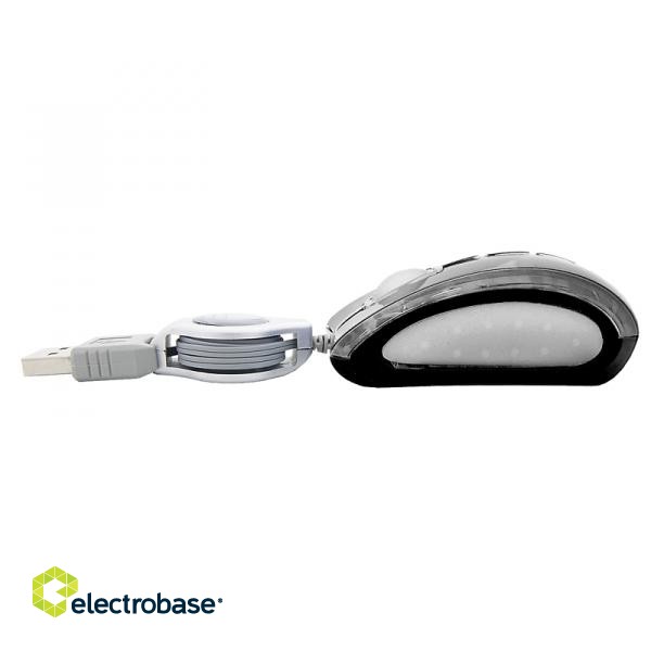 Klaviatuurid ja hiired // Arvuti hiired // EM109K Mysz Elaneo mini optyczna USB czarna image 3