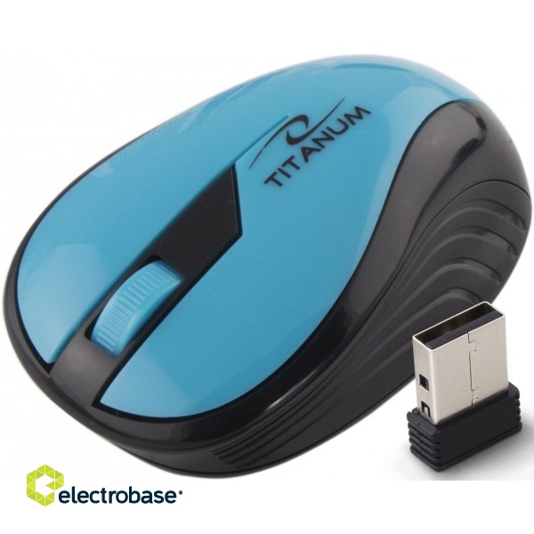 Keyboards and Mice // Mouse Devices // TM114T Mysz bezprzewodowa 2.4GHz 3D optyczna USB Rainbow turkusowa image 1