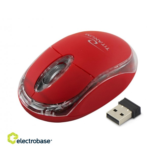 Клавиатуры и мыши // Mышки // TM120R Mysz bezprzewodowa 2.4GHz 3D  optyczna USB Condor czerwona фото 1