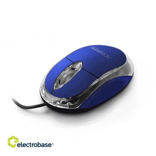 Klaviatuurid ja hiired // Arvuti hiired // XM102B Mysz przewodowa 3D optyczna USB Camille niebieska Extreme