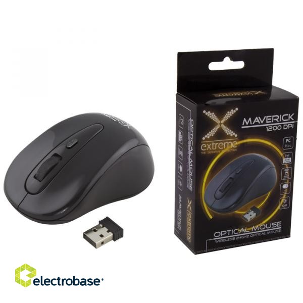Klaviatūras un Peles // Peles // XM104K Mysz bezprzewodowa 2.4GHz 4D  optyczna USB Maverick Extreme image 2