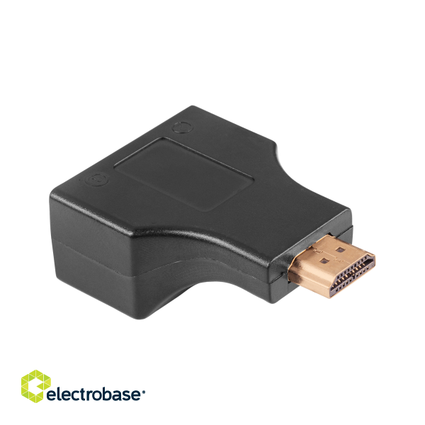 Liittimet // Different Audio, Video, Data connection plug and sockets // Przedłużacz extender HDMI/2xRJ45 30m image 2