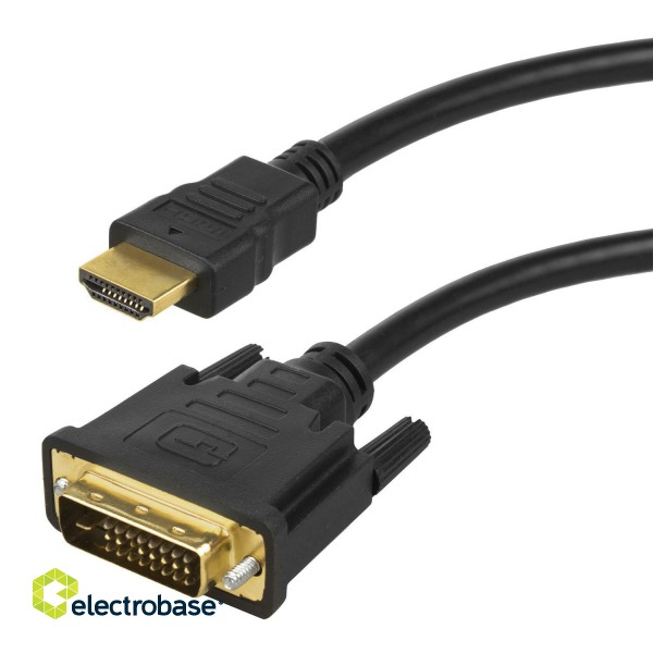 Savienojumi // Different Audio, Video, Data connection plug and sockets // Przewód kabel DVI-HDMI Maclean, v1.4, 2m, MCTV-717 image 1