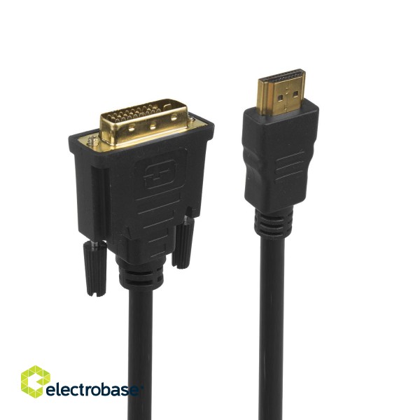 Разъeмы // Different Audio, Video, Data connection plug and sockets // Przewód kabel DVI-HDMI Maclean, v1.4, 2m, MCTV-717 фото 3